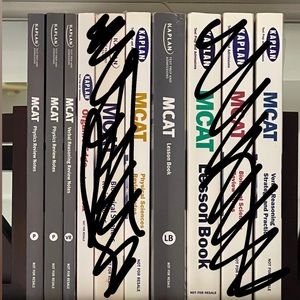 Kaplan MCAT test prep books. Like-new